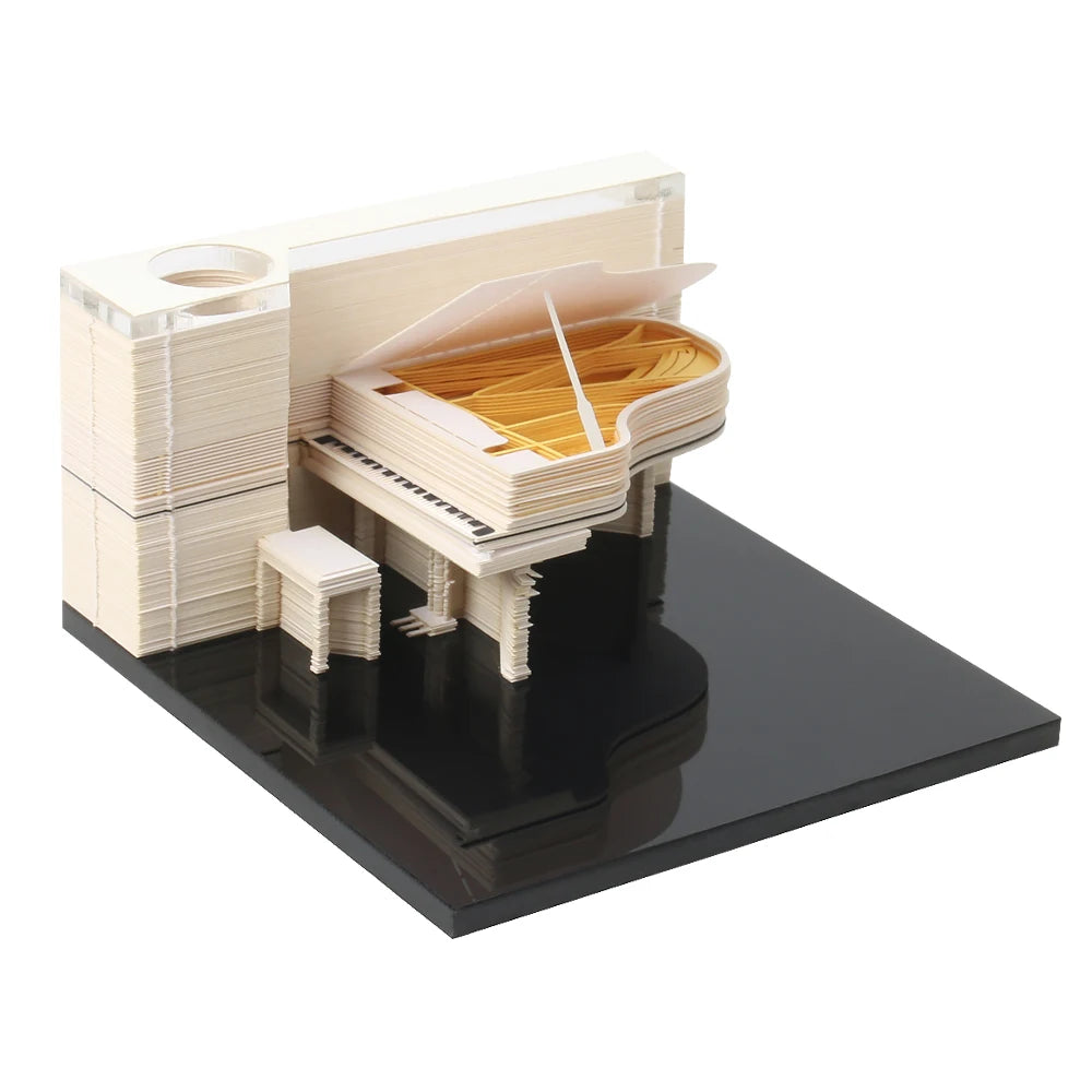 3D Piano Art Memo Pad