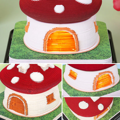 Mushroom House 3D Memo Pad (with LED light)